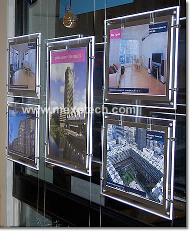 Crystal LED Light Box for Estate Agent Window Displays