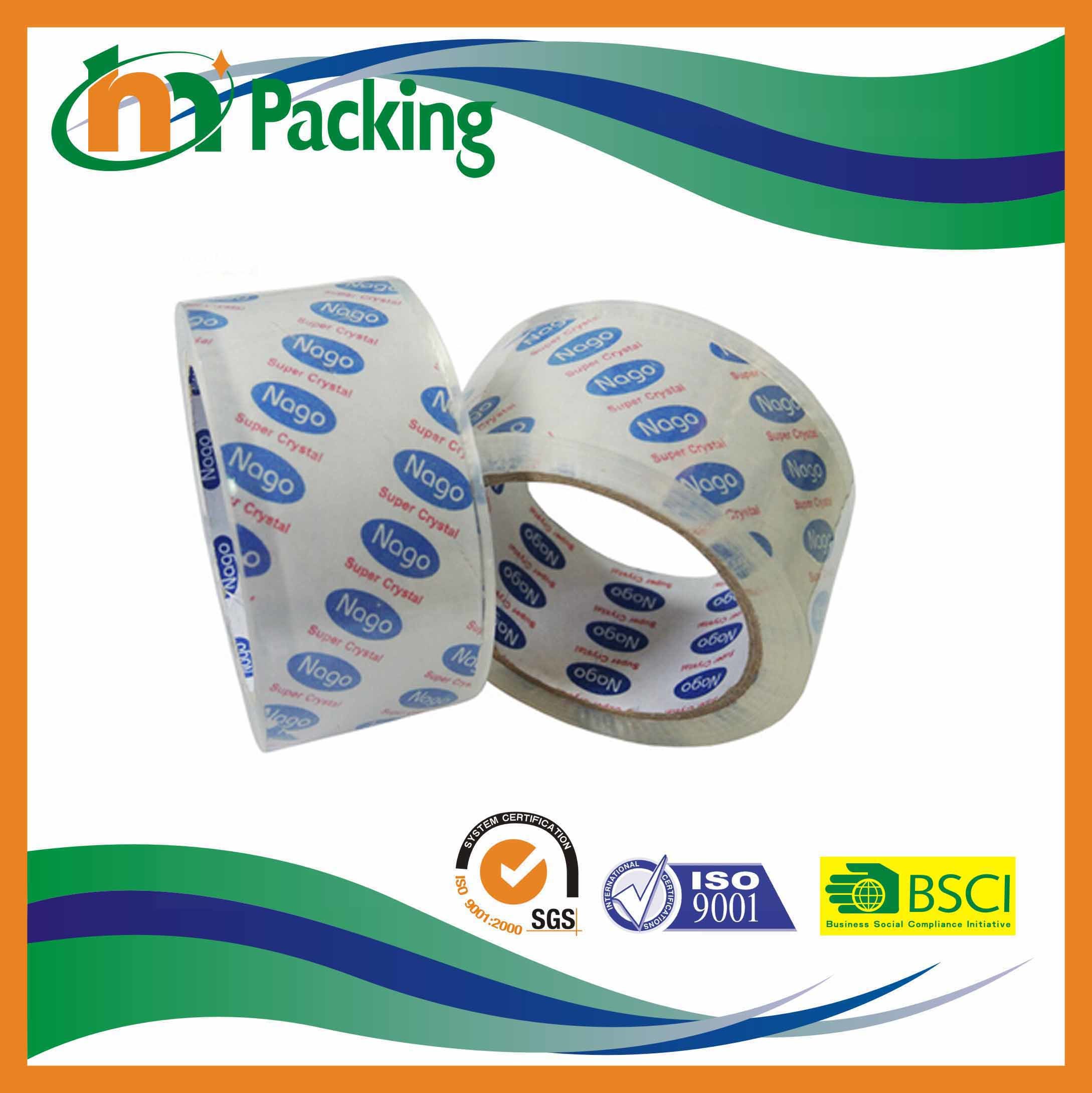 High Quality Custom Branded Logo Printed Crystal Clear Packing Tape