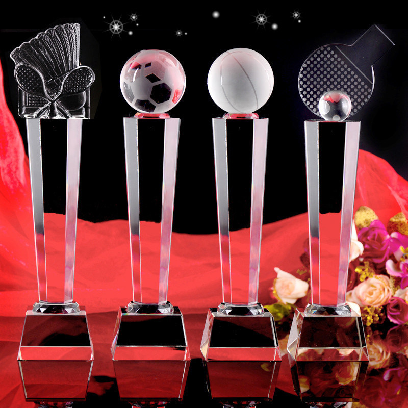 2014 New Style Crystal Trophy Medal and Sports Trophy