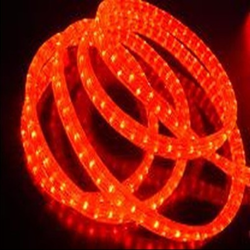 Holiday Decoration Waterproof 3 Wire Flat LED Rope Light-Red