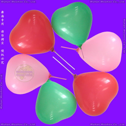 Inflatable Colour Printing Heart Shape Balloon for Children Playing