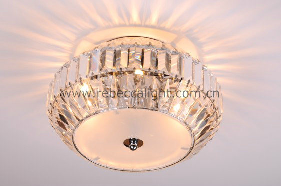 Indoor Hotel Bedroom G9 Crystal Ceiling Light Acrylic Ceiling Lamp