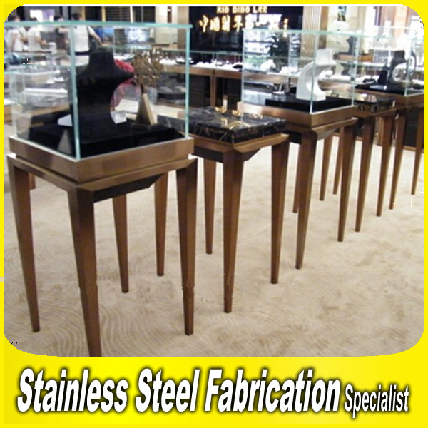 Keenhai Custom-Made Stainless Steel+Glass Jewelry Display Case