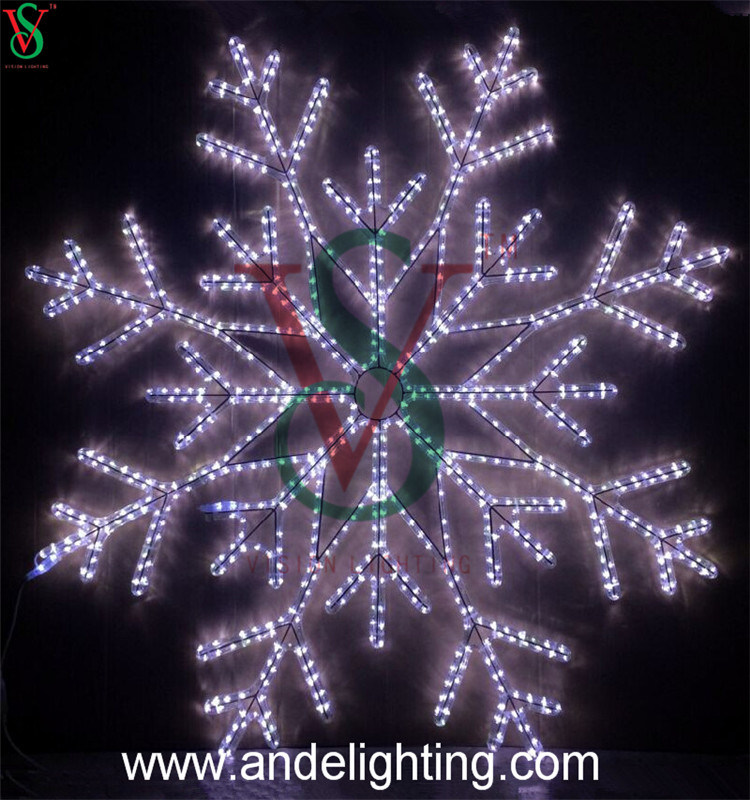 Christmas Rope Snowflakes Lights for Outdoor Street Decoration