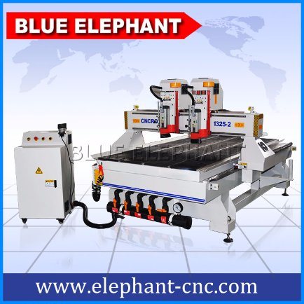 Ele 1325p Double Separate Heads /Multi-Heads Wood CNC Router Carving Machine Engraving Machine with Ce, FDA
