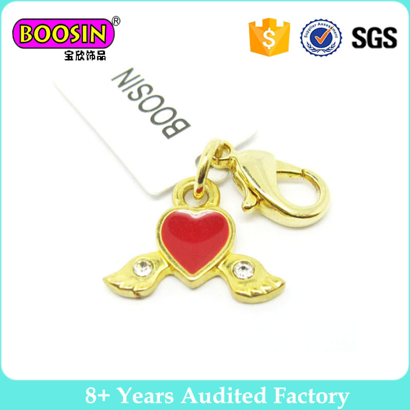 Gold Plated Fashion Jewelry Sweet Heart with Wings