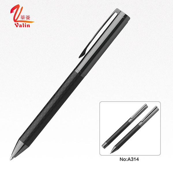 Luxury Stationery Product Carbon Fiber Ball Point Pen and Roller Roller Pen