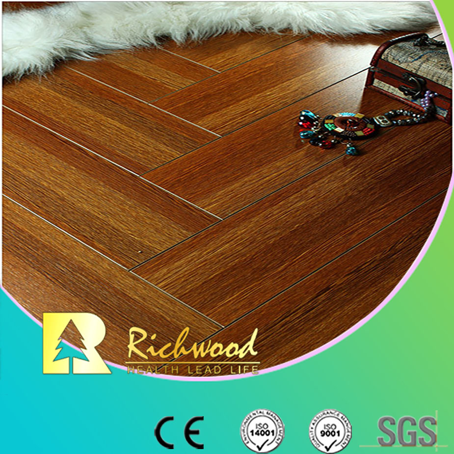 Household 12.3mm AC4 Crystal Cherry Sound Absorbing Laminated Floor