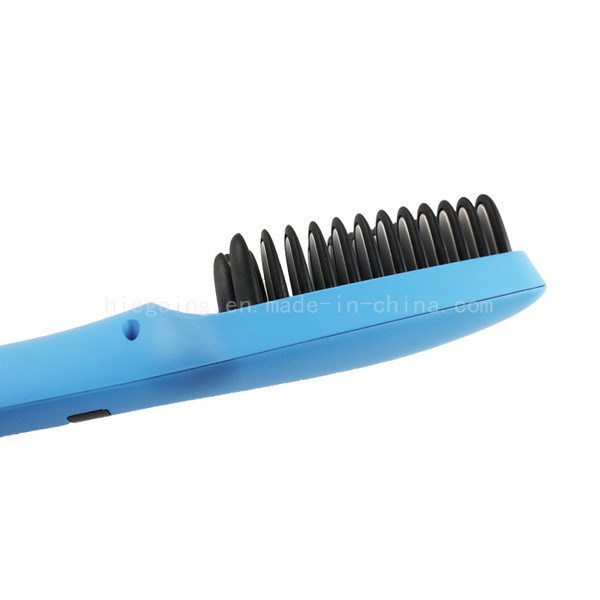 New Arrival Ethereal Blue Ceramic Brush Hair Straightener