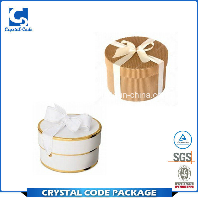 Promotional Round Cardboard White Gift Box