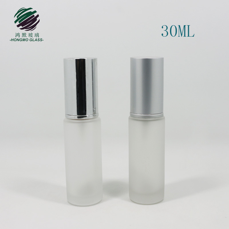30ml Frosted Cosmetic Lotion Glass Bottle with Pump Sprayer Packaging