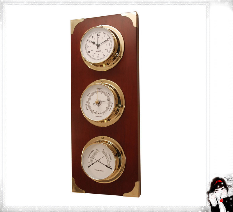 Nautical Clock Barometer and Hygrometer Three in One