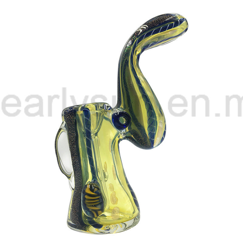 Colorful Stripe Glass Hammer Glass Bubbler for Wholesale (ES-HP-544)