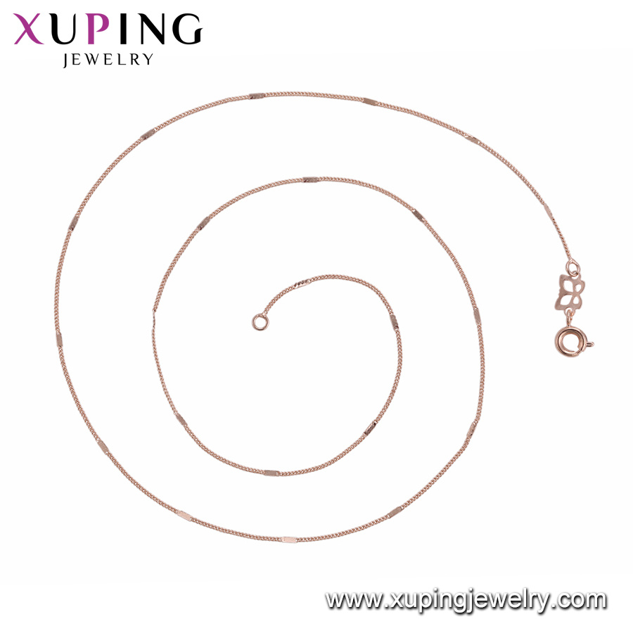 44721 Fashion Cool Rose Gold-Plated Alloy Copper Imitation Jewelry Chain Necklace