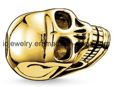 Real Silver Material Jewelry Skull Bead