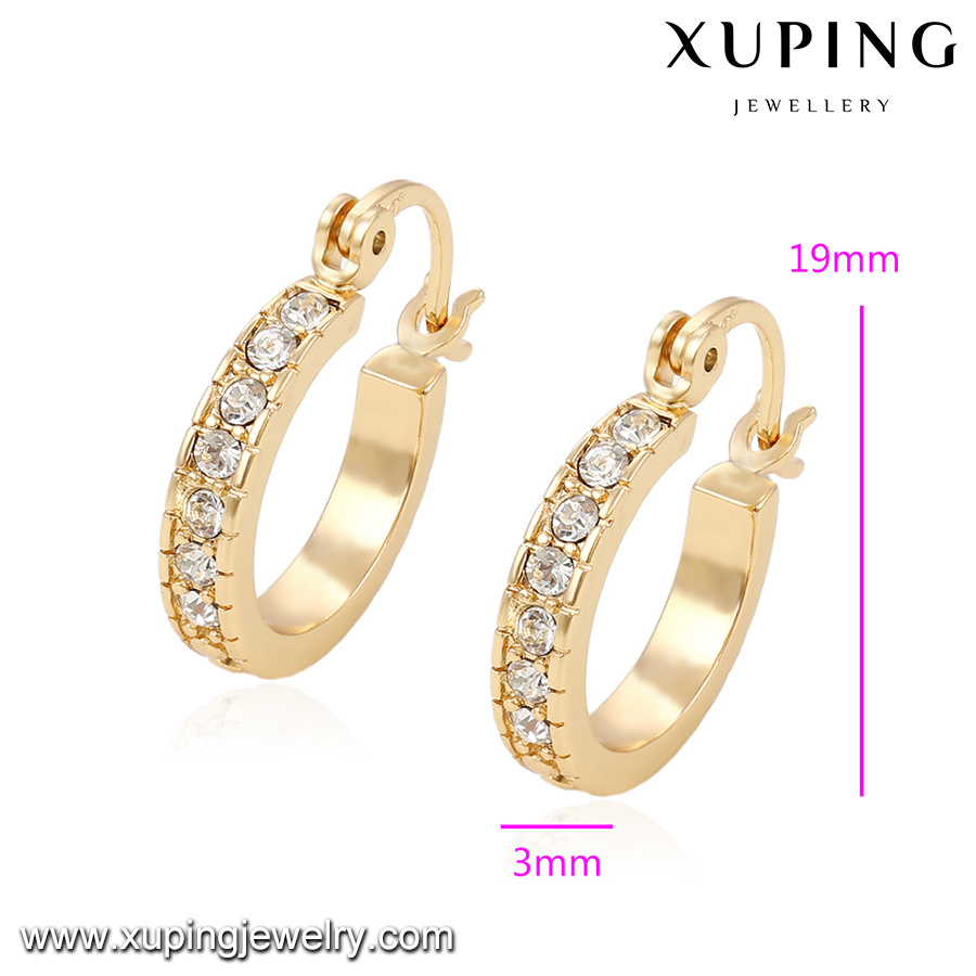 21683 Xuping Jewelry Women Earring, Fancy Design Gold Earring, Plated 18K Gold Color Earring.