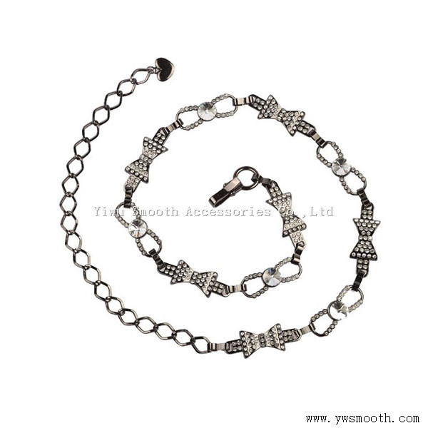 Rhinestone Crystal Waist Hip Chain Metal Belts Jewelry Garment Accessories