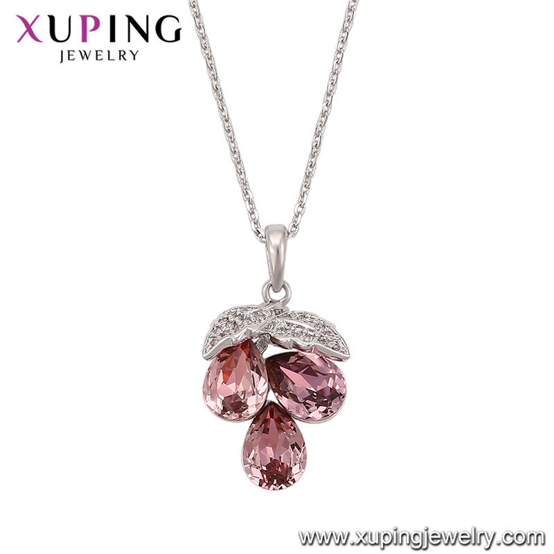 Xn4785 Xuping Grape Shape Necklace Crystals From Swarovski Ordinary Pendant for Girls