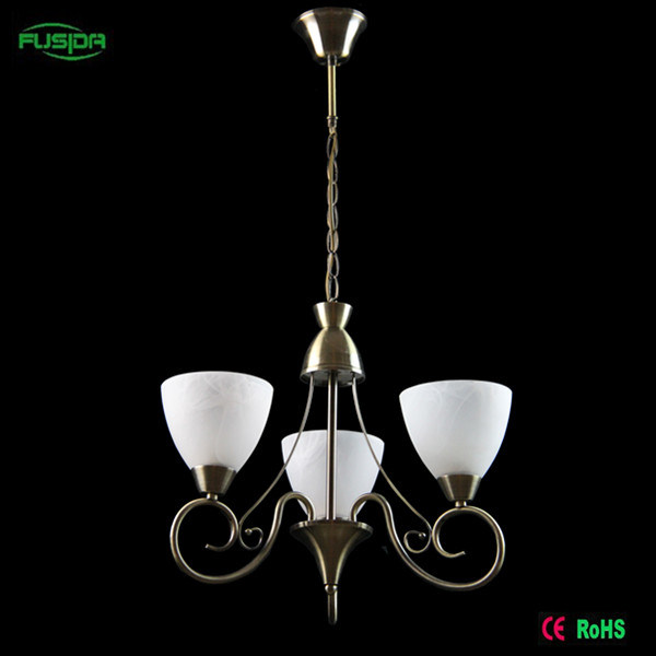 Home Decoration Classic Style White Glass Chandelier