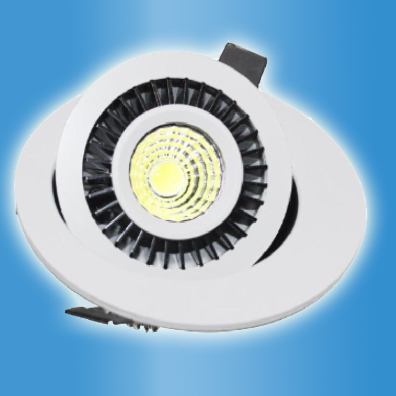 7W Rotatable LED COB Downlight, Round COB LED Downlight Dimmable