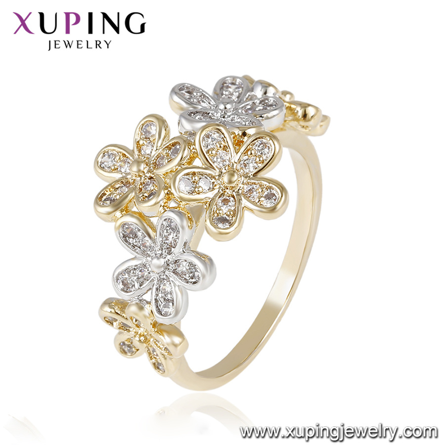Xuping Fashion Multicolor Ring Jewelry with Gemstone