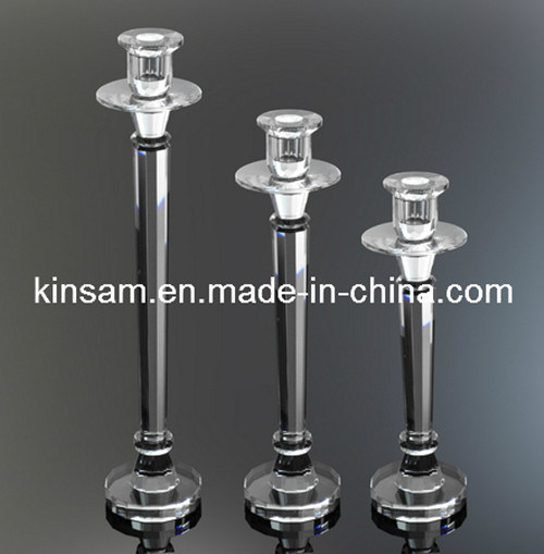 Pillar Crystal Glass Candle Holder &Candlestick