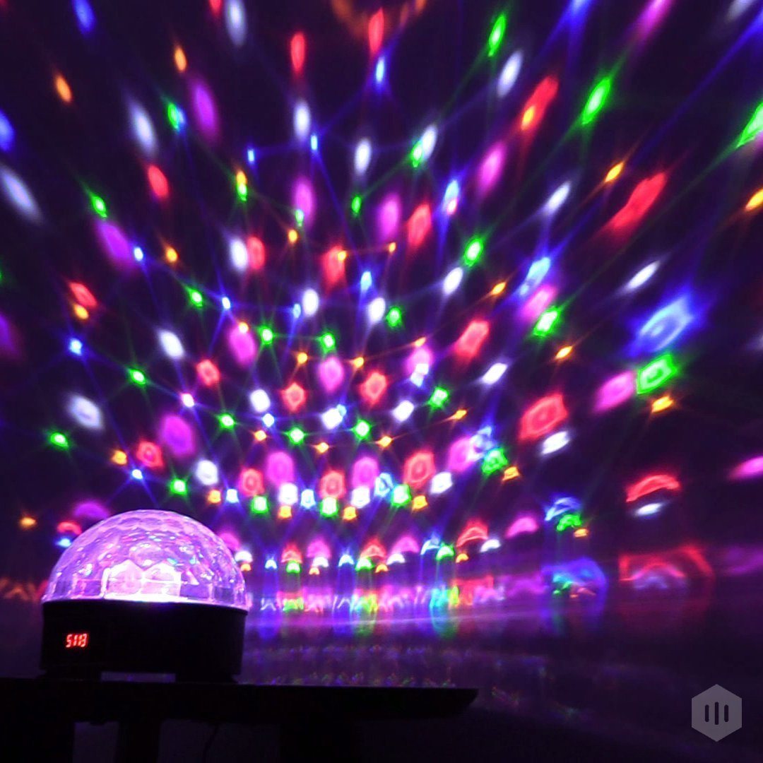 LED Crystal Magic Ball Disco Magic Light with MP3 Rgbywp