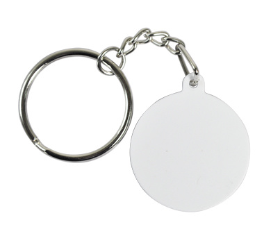 Custom Blank Sublimation Polymer Round Keychain