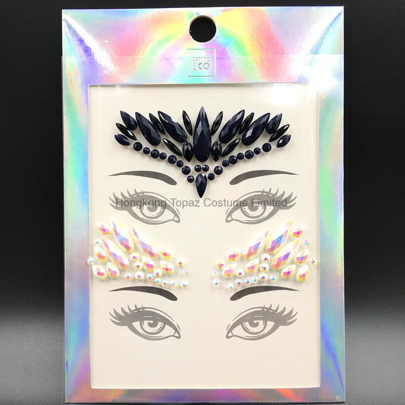 Festival Rhinestone Gem Face Jewel Stickers Eyes Tattoo Transfer Eyeshadow Face Jewels (SR-54)