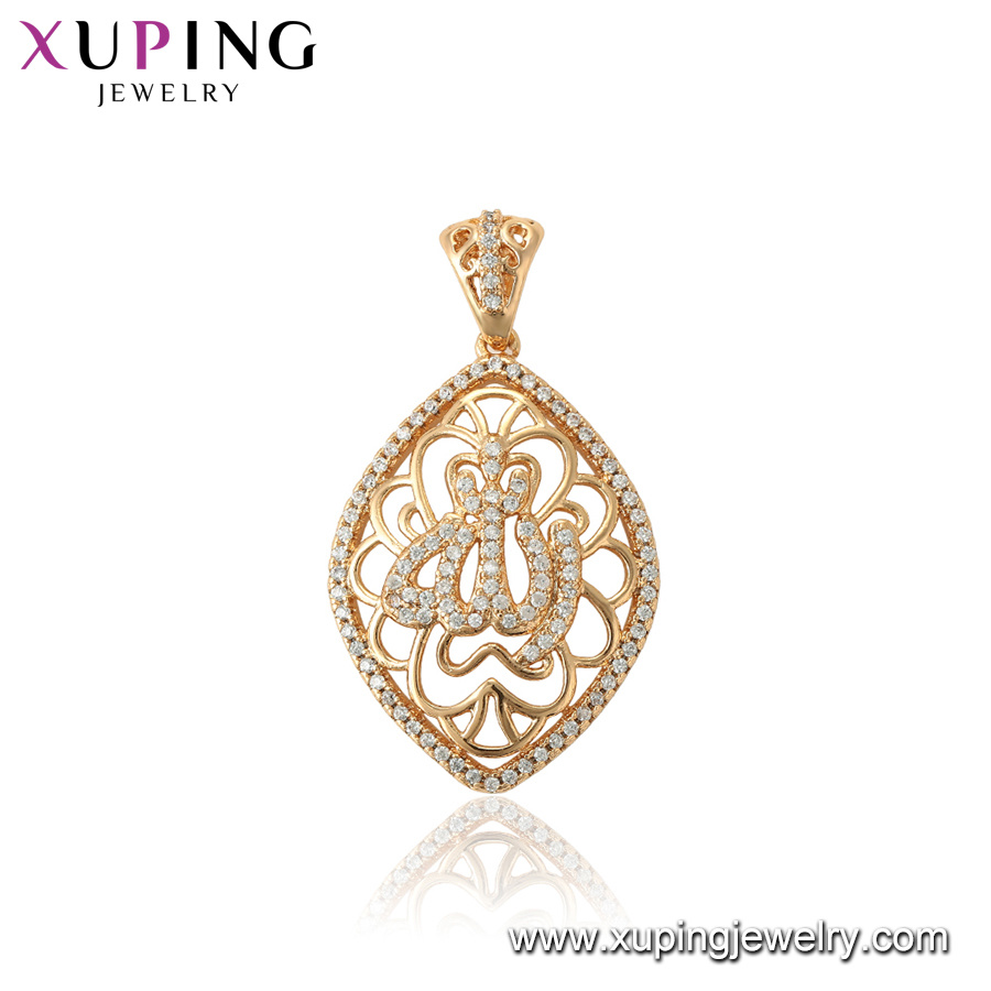 33749 Xuping Wholesale Eco-Friendly Copper Alloy Materials Precious Gold Filled Pendant Micro Pave Stones