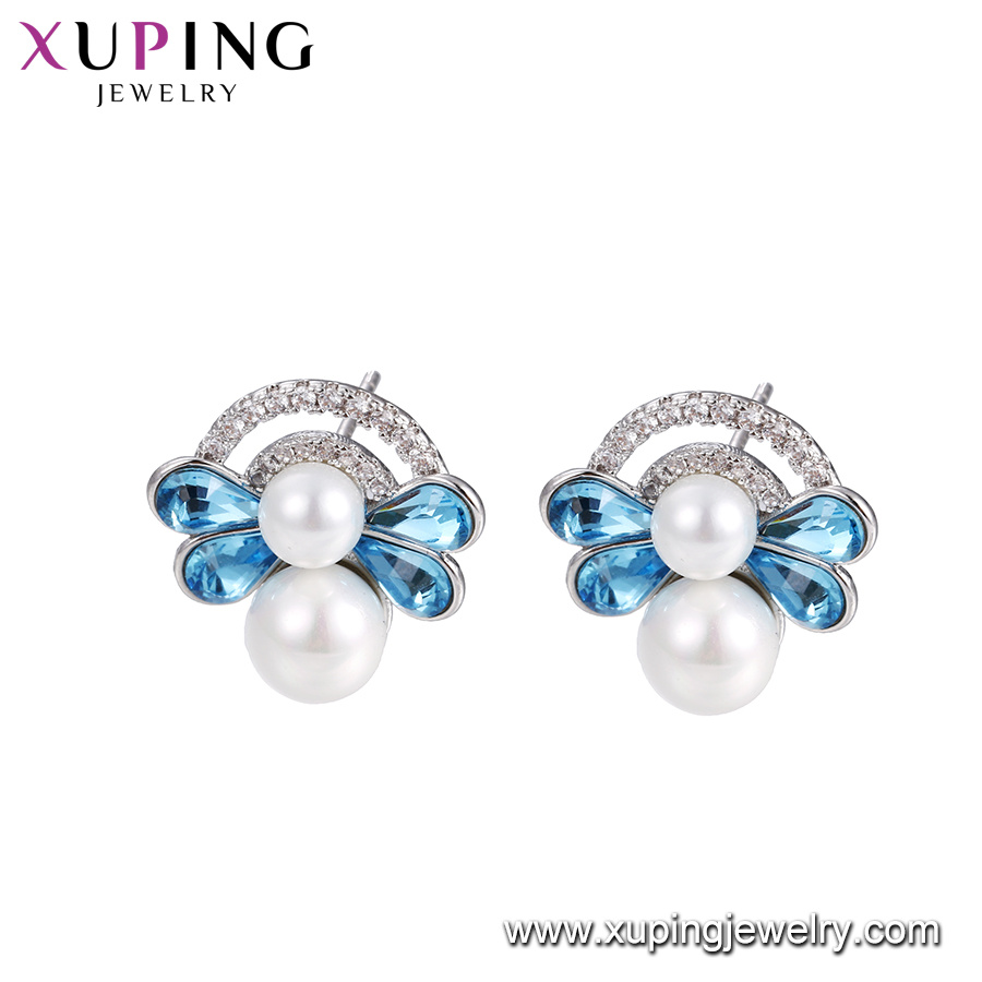 Xuping Jewelry 3 Gram Beautiful Designs Earring Crystals From Swarovski Earrings