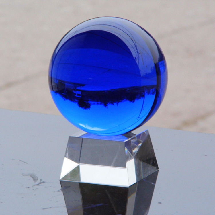 80mm Crystal Glass Ball Globe Crystal Fengshui Craft Deocration (Ks20121)
