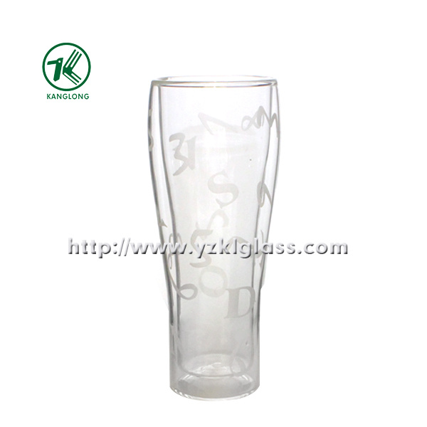 Ice Double Wall Glass Bottle (6.5*5.5*17.5 295ml)