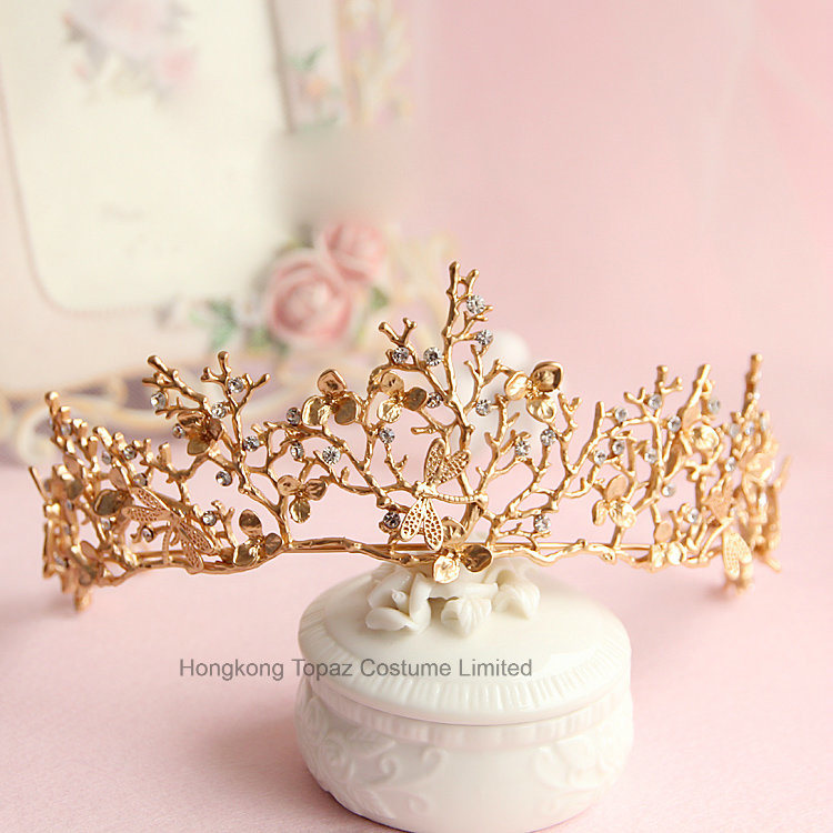 Baroque Bridal Tiaras Imperial Crown for Headbands Women Wedding Hair Accessories (CR-14)