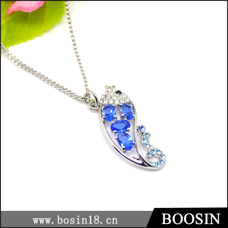 2016 New Arrival Handmade Fish Crystal Necklace #19670