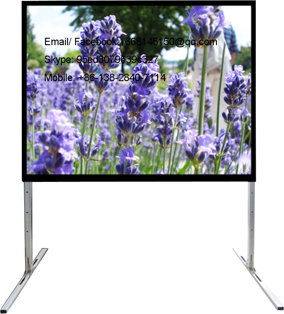 Folding Frame Projection Screen with Flight Case Packing