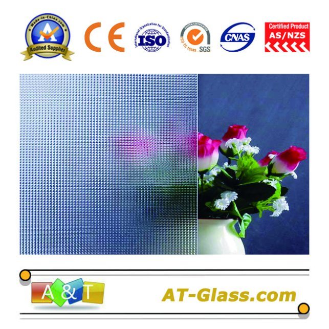 3-8mm Clear Crystal Patterned Glass Used for Window, Furniture, etc