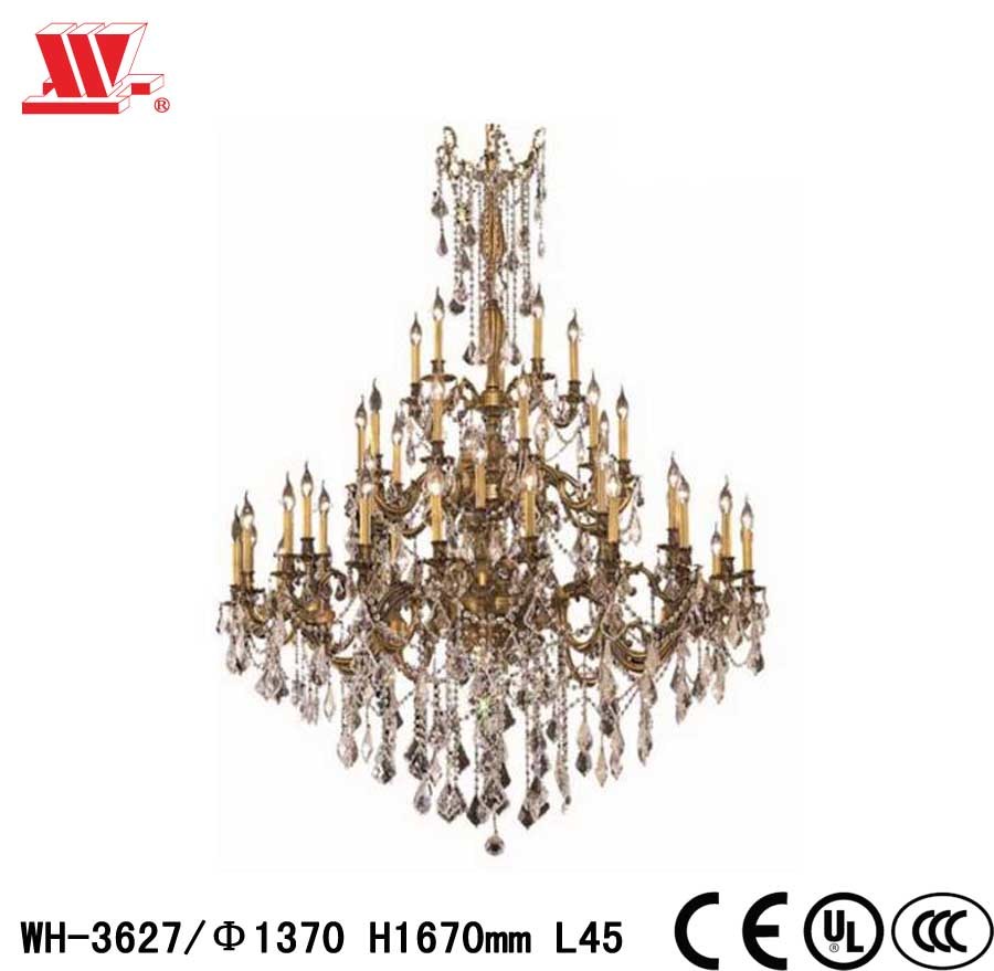 Luxury Crystal Chandelier with Glass Chains Wh-3627