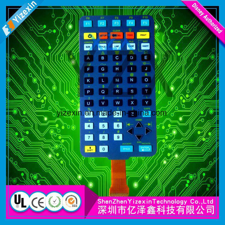 Customize Control Glossy En71/CCC Certificate Tactile Membrane Switch Kepad