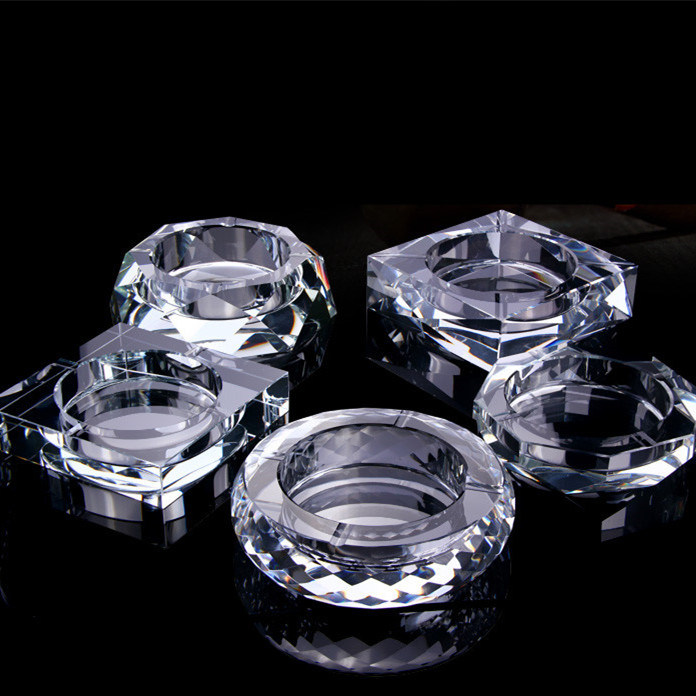 Glass Ashtray Creative Personality Trend Multi-Function Lovely Crystal Ashtray Large European Living Room Household.