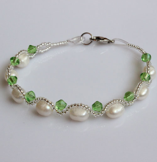 Cheap Natural Freshwater Cultured Pearl Bracelet for Christmas Promotion Gift