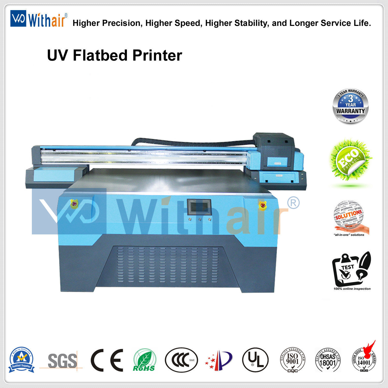 Wall Paper UV Printer with LED UV Lamp & Epson Dx5/Dx7 Heads 1440dpi Resolution