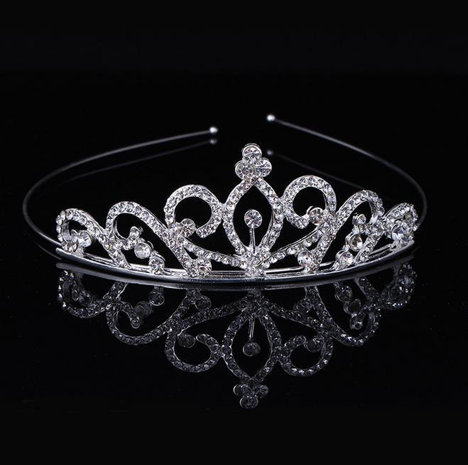 Kids Girls Crystal Tiara Crowns Hair Jewelry Rhinestone Princess Headband
