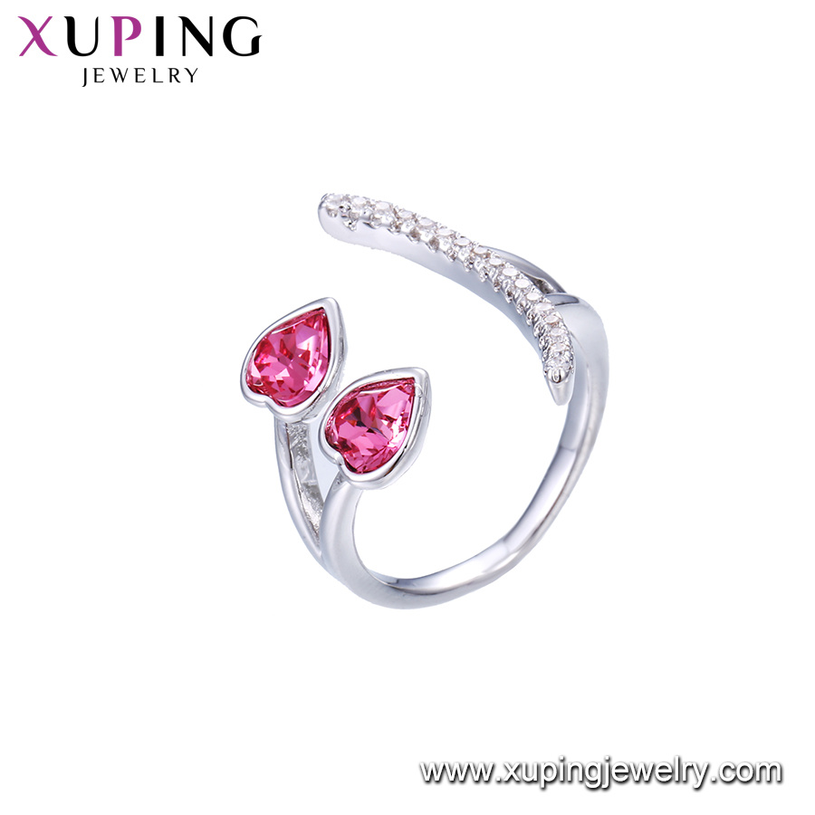 Xuping Luxury Fashion Jewelry Crystals From Swarovski New Design Rings Silver Color Jewelry