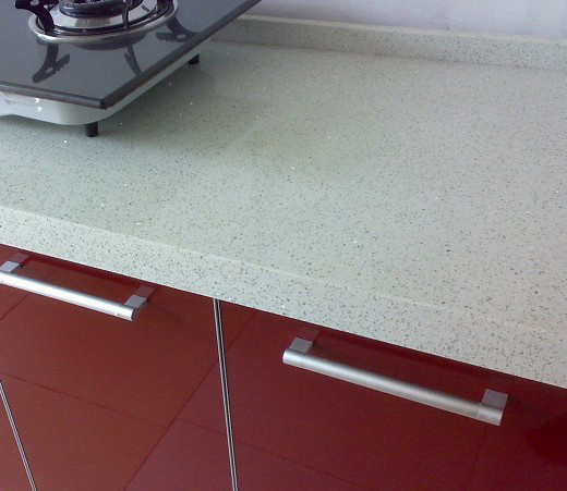 Kitchen Carbinet Countertop Material Engineered Artificial Crystal Quartz Stone