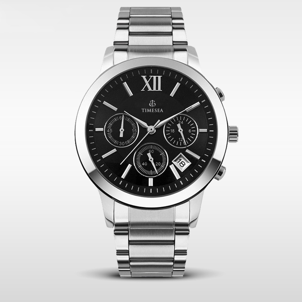 Chronograph Luxury Steel Man Watches Analog Quartz Wrist Watch72684