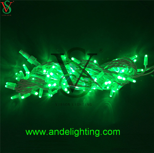 IP65 Outdoor Rubber Cable String Lights with Green Color