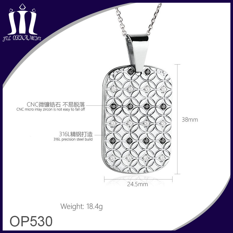Wholesale Delicate Women Stainless Steel Crystal Pendant for Necklace