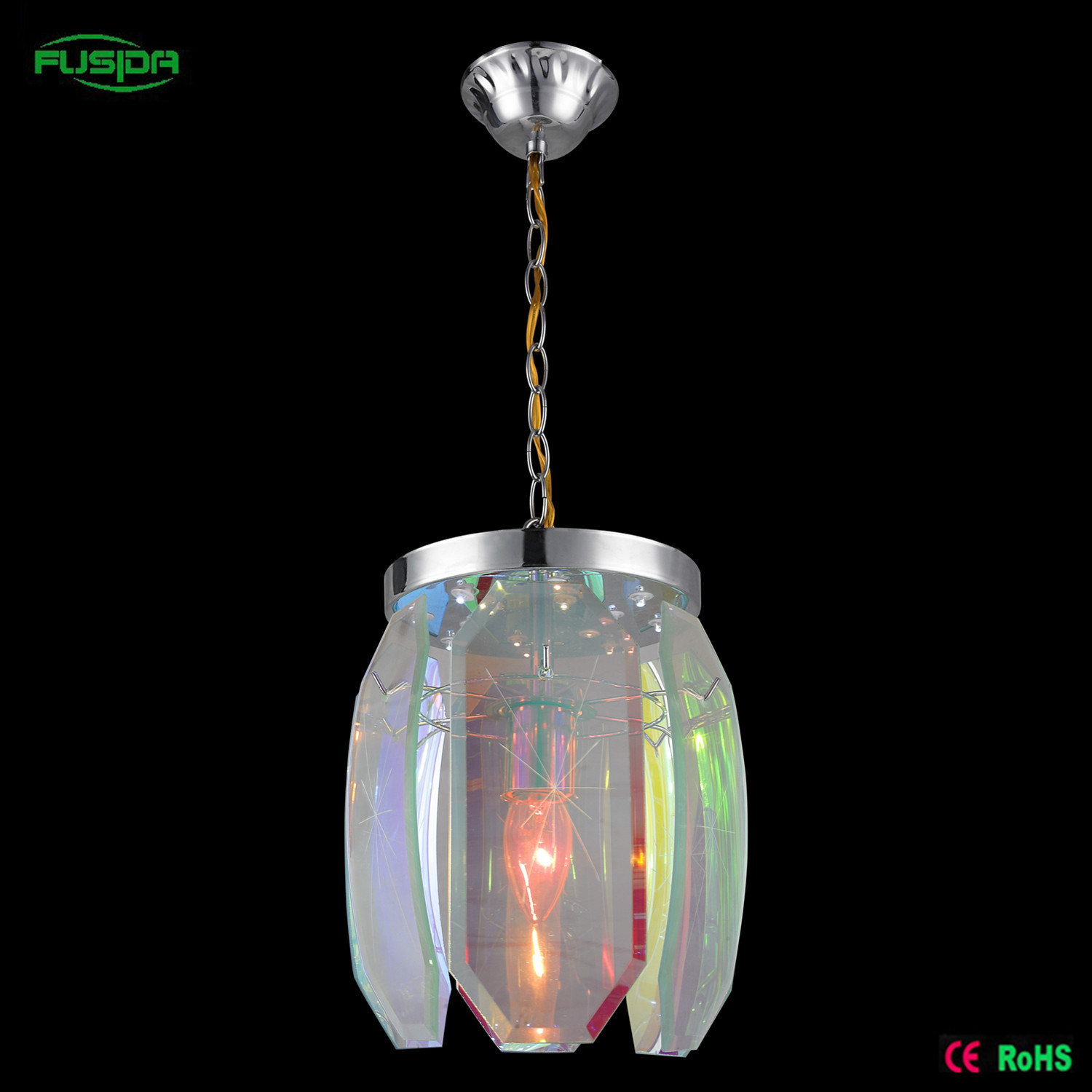 Colorful Crystal Pendant Lamp, Chandelier for Dining Room