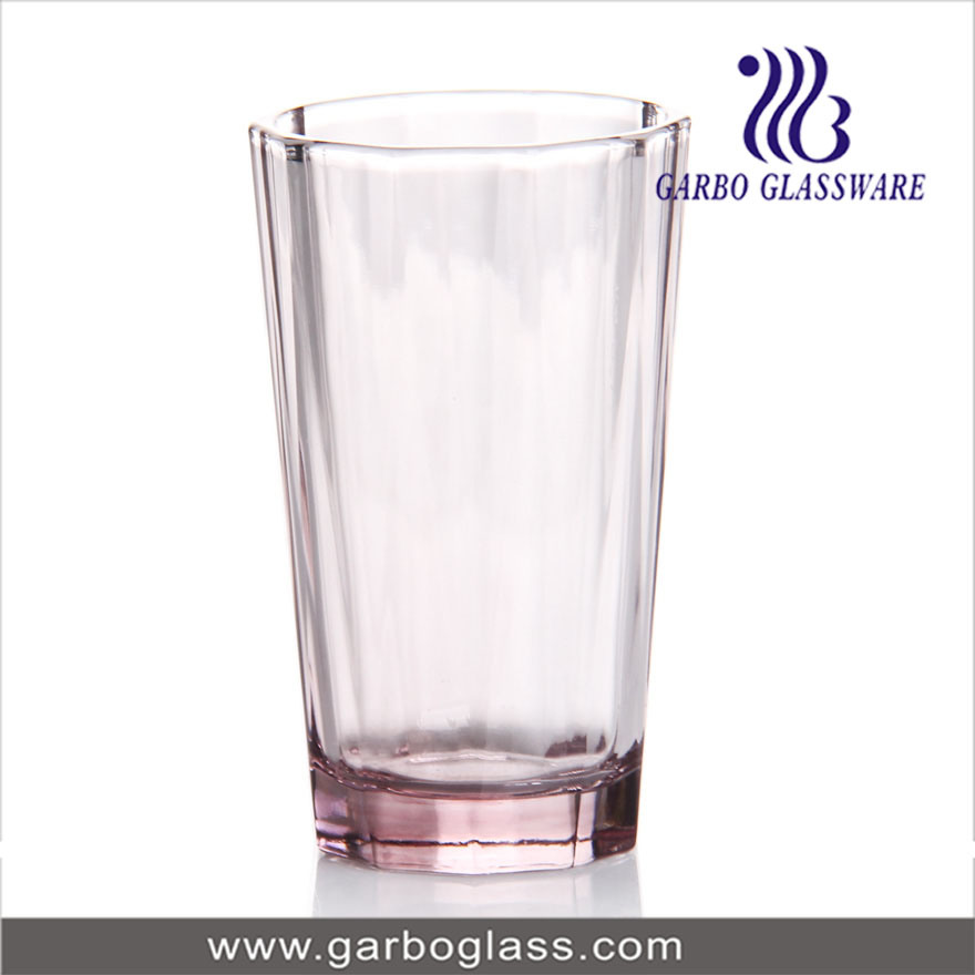 10oz Pink Color Drinking Glass Tumbler